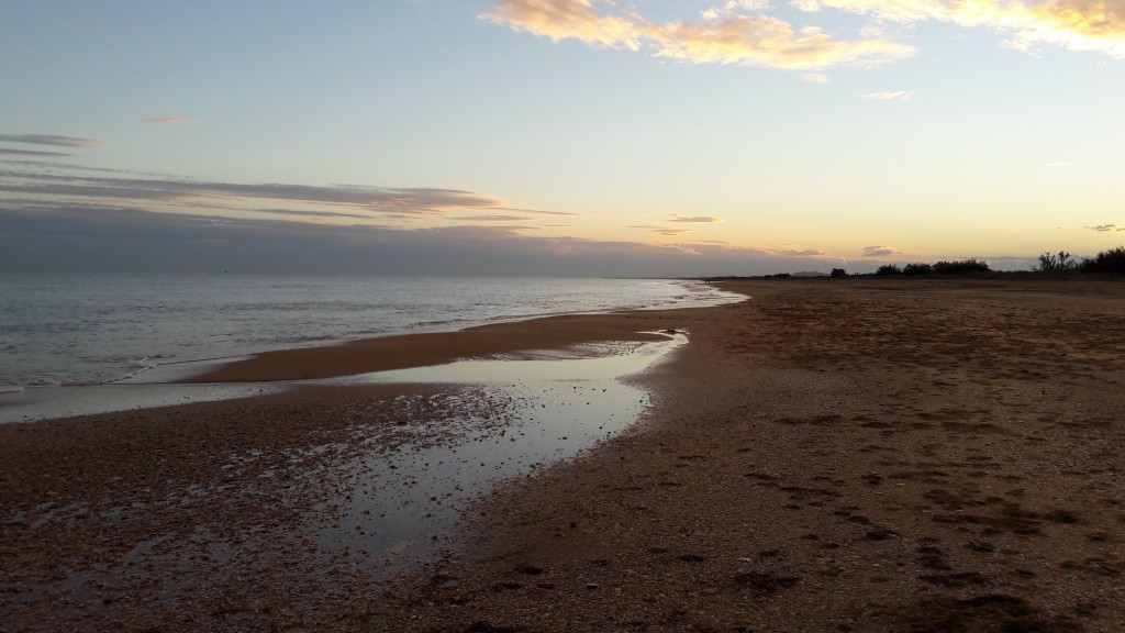 Plage de Sète entre l'étang de Thau et la méditérranée